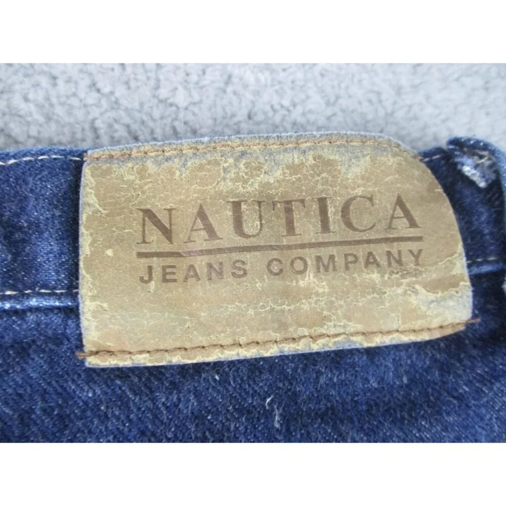 Mens 36x34 Blue Nautica Carpenter Jeans Hammer‎ Loop Relaxed Fit Garage Pants